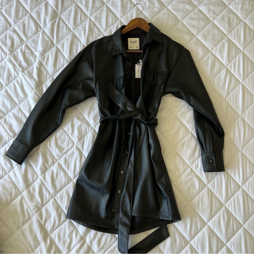 NWT - leather Abercrombie and Fitch dress